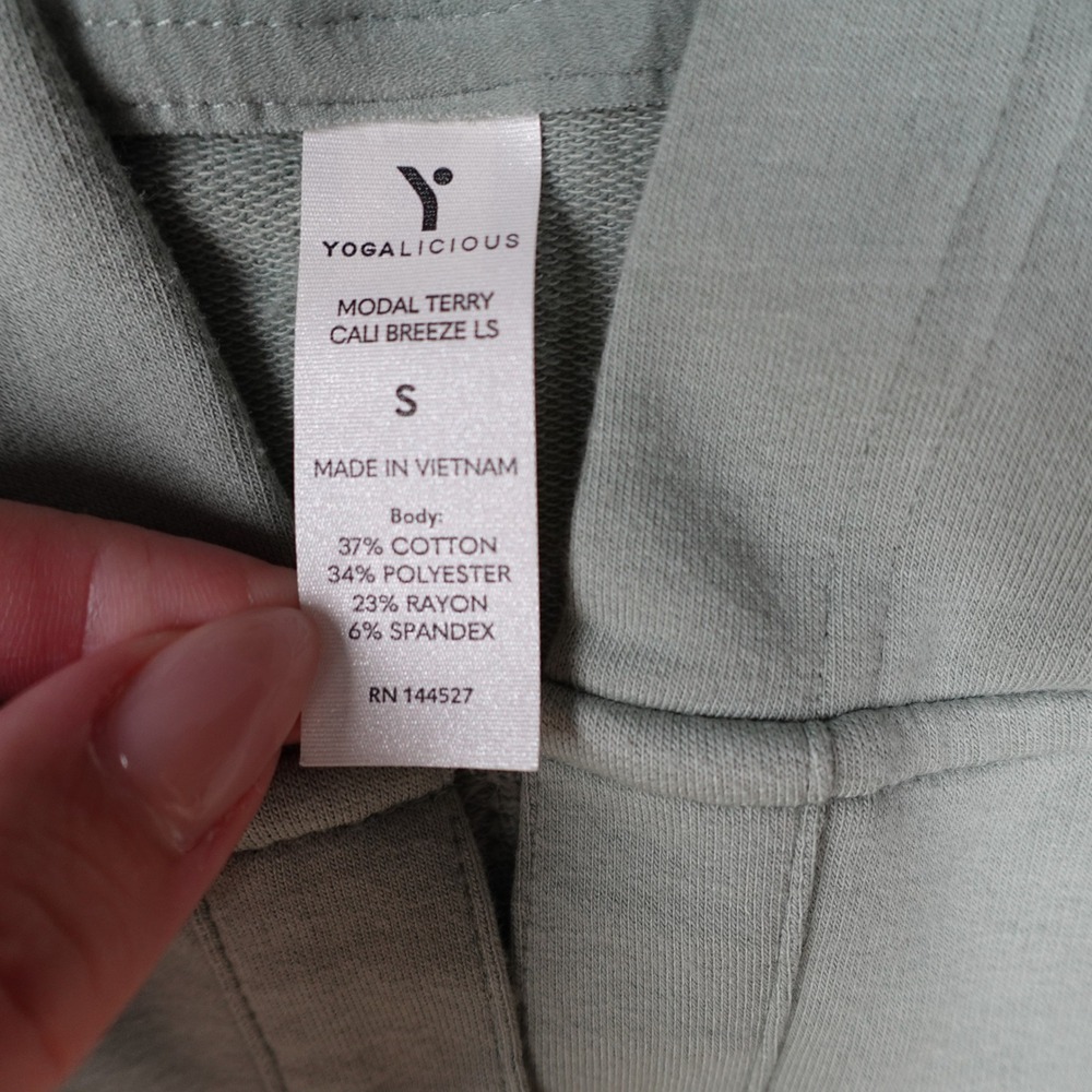 Yogalicious Set Women Small Green Modal Terry Vanessa Pants Cali Breeze Hoodie - Picture 14 of 16